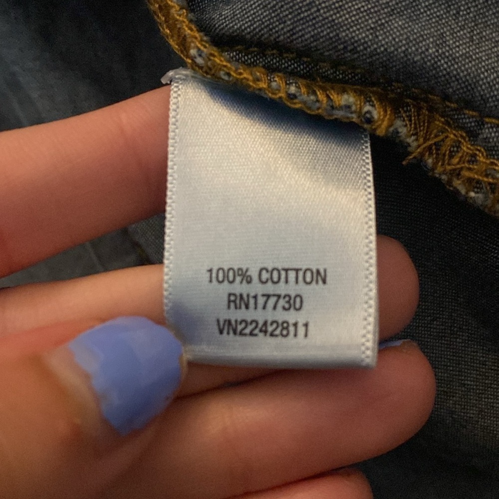 Xhilaration Womens Blue Button Down Shirt Size XS - Picture 4 of 6